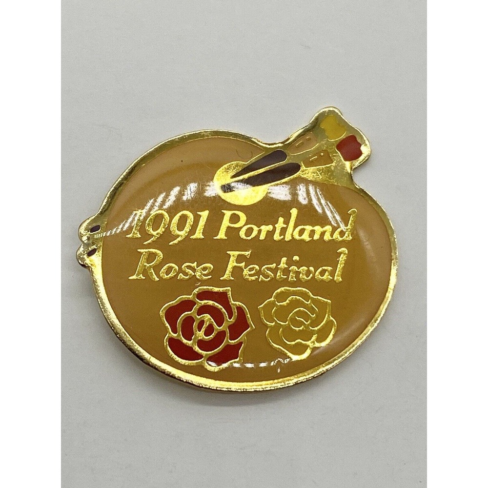 Vintage 1991 Portland Rose Festival Oregon Lapel Pin